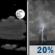 Wednesday Night: A 20 percent chance of showers and thunderstorms after 1am.  Partly cloudy, with a low around 70. East wind 5 to 10 mph. 