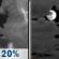 Tonight: A 20 percent chance of showers and thunderstorms before 10pm.  Mostly cloudy, with a low around 58. Northeast wind around 10 mph. 