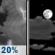 Tonight: A 20 percent chance of showers and thunderstorms before 10pm.  Mostly cloudy, with a low around 70. South wind around 15 mph, with gusts as high as 25 mph. 